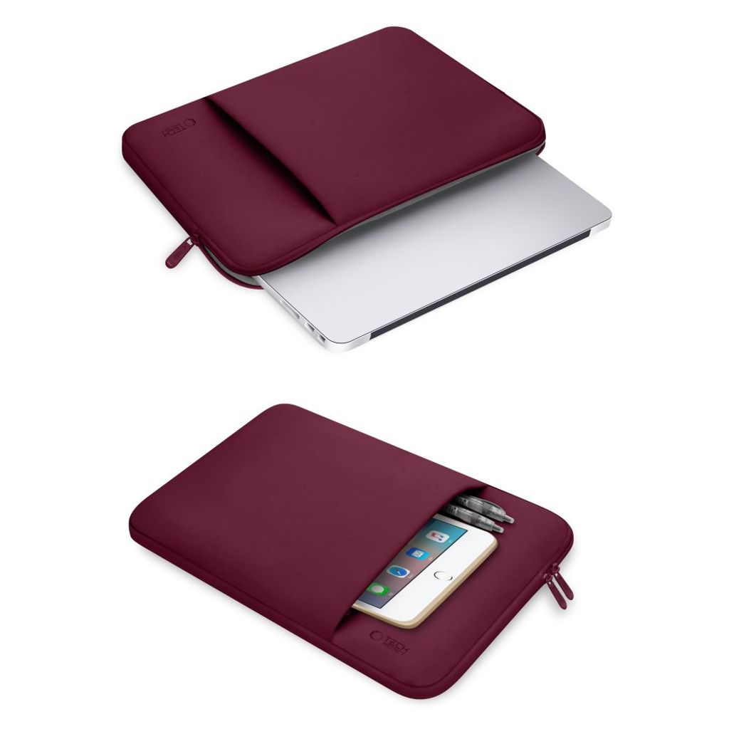 Tech-Protect 14" Neoprene Laptop Case – Burgundy