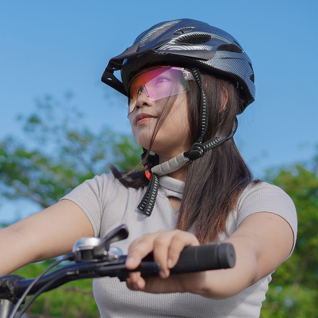 Rockbros fotokromatiske sykkelbriller med UV-beskyttelse - lilla