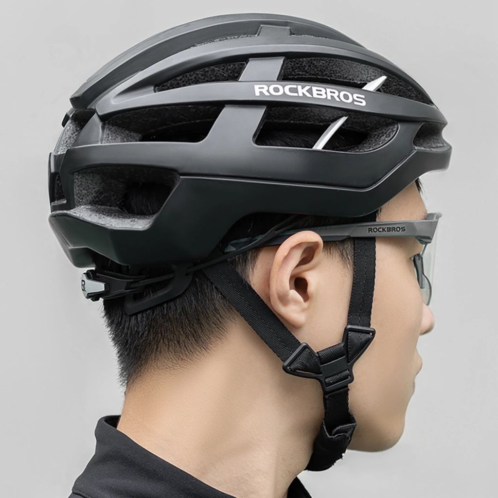 Rockbros Polariserede Cykelbriller med UV-beskyttelse og Styrkeindlæg - Grå