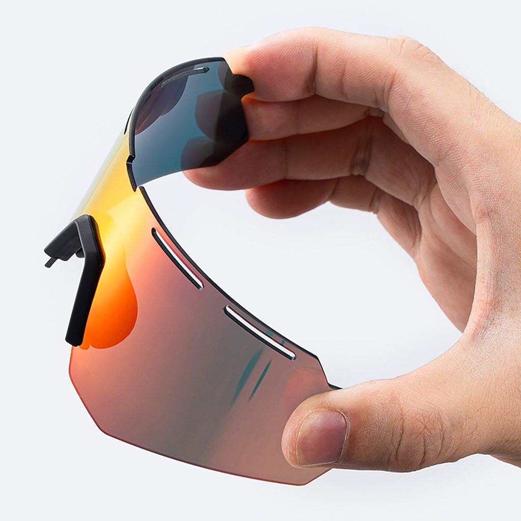 Rockbros Polariserede Cykelbriller med UV-beskyttelse og Styrkeindlæg - Grå