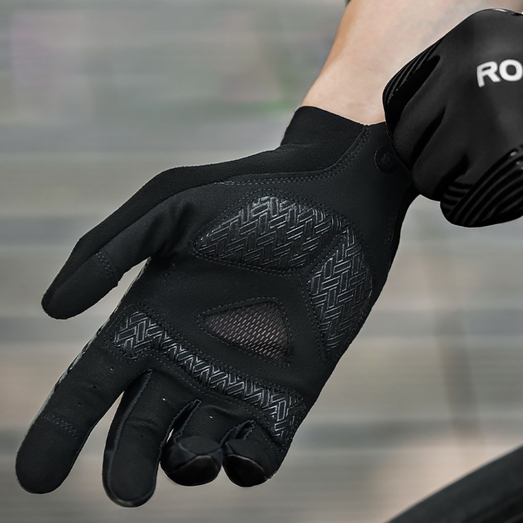 Rockbros Kaikkien vuodenaikojen pyöräilyhanskat, koko XL – Musta