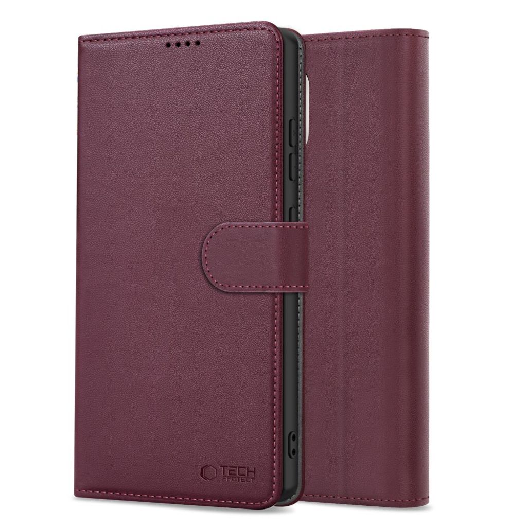 Tech-Protect Wallet Cover Samsung Galaxy S25 - Burgundy