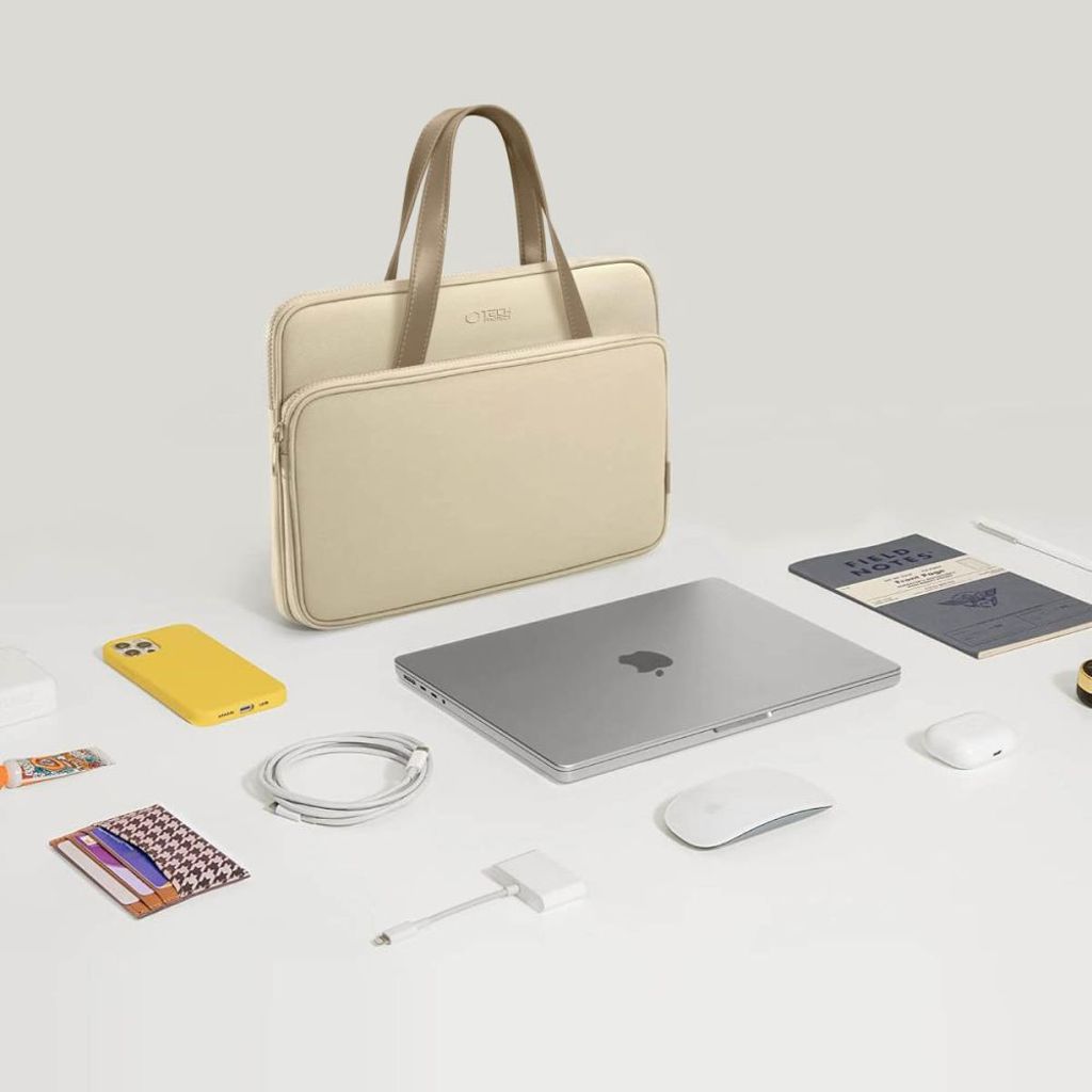Tech-Protect Carrying Bag Laptop Bag for 15-16" – Beige