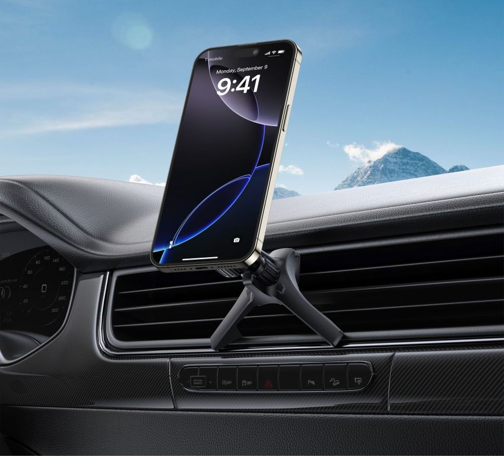 Tech-Protect N56 MagSafe-puhelinteline autoon – Musta