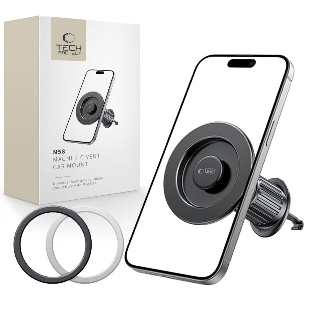 Tech-Protect N58 Magneettinen MagSafe puhelinteline – Musta