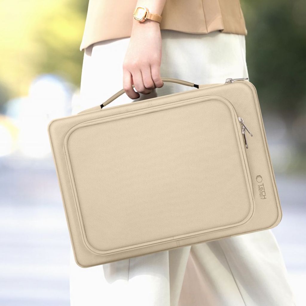 Tech-Protect Basic Bag laptop cover 15-16" – beige