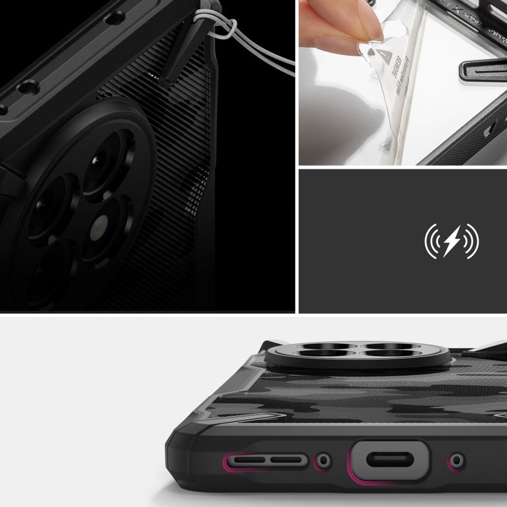 Ringke Fusion X Kuori OnePlus 13R - Musta naamiointi