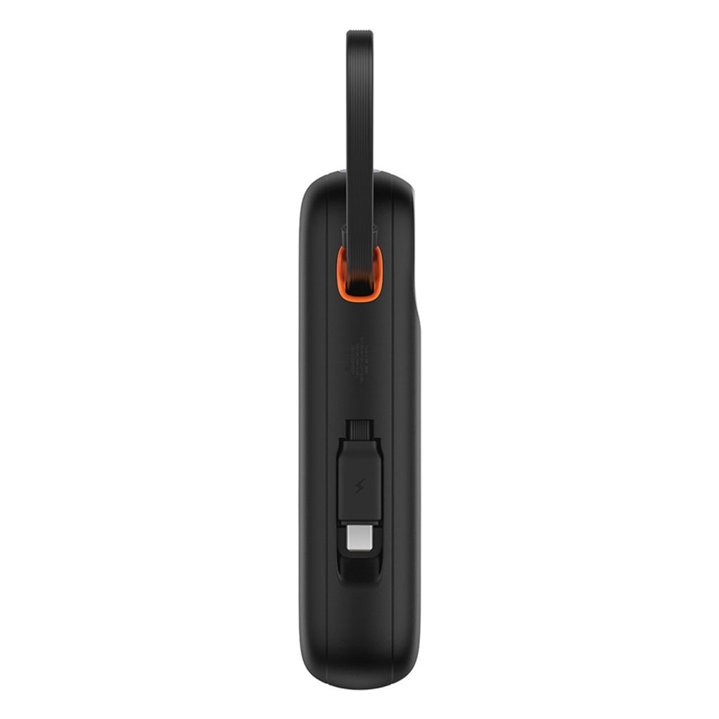 Baseus QPow 2 20000mAh 30W powerbank med 2 innebygde USB-C kabler – sort