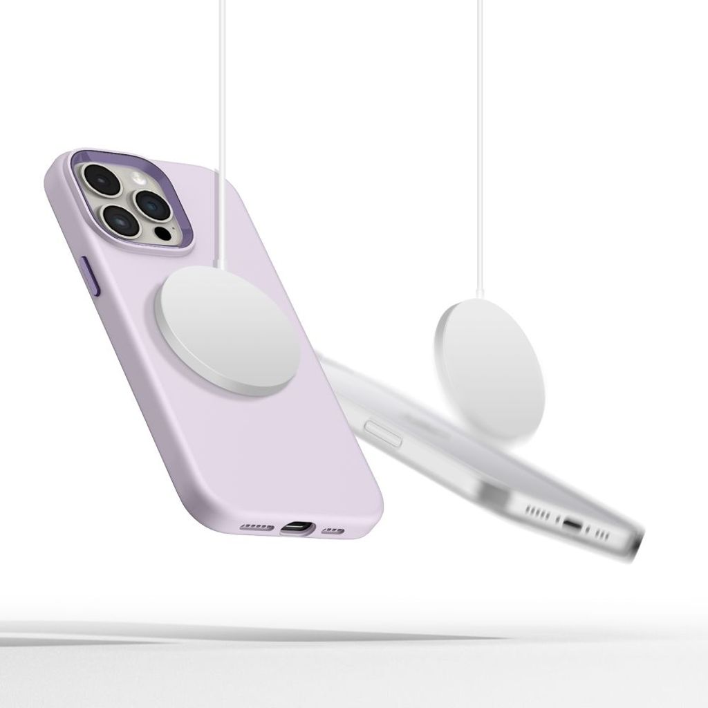Tech-Protect Silicone Pure Magsafe Deksel til iPhone 15 Pro Max - Lilla