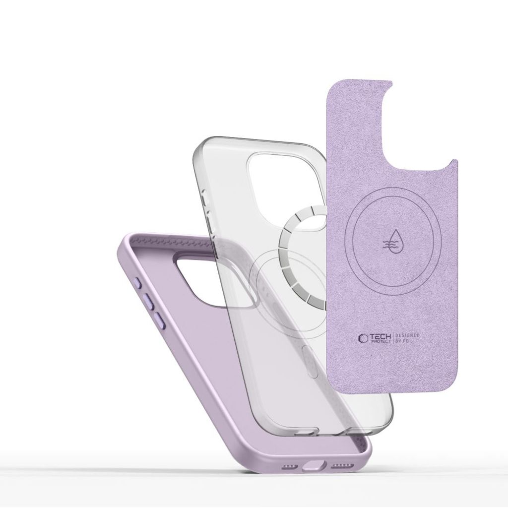 Tech-Protect Silicone Pure Magsafe Deksel til iPhone 15 Pro Max - Lilla