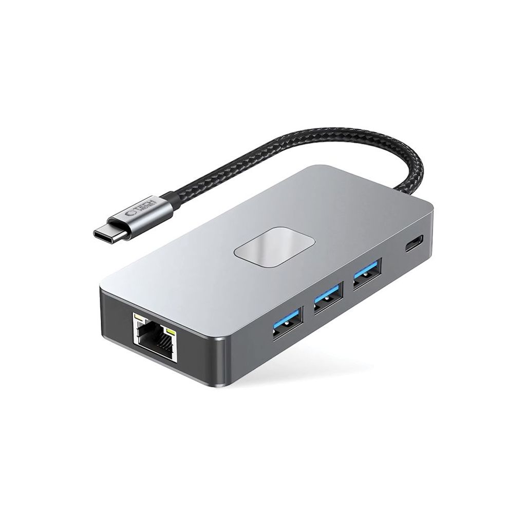 Tech-Protect HB05 HUB 9in1 USB-C HUB adapter - grå
