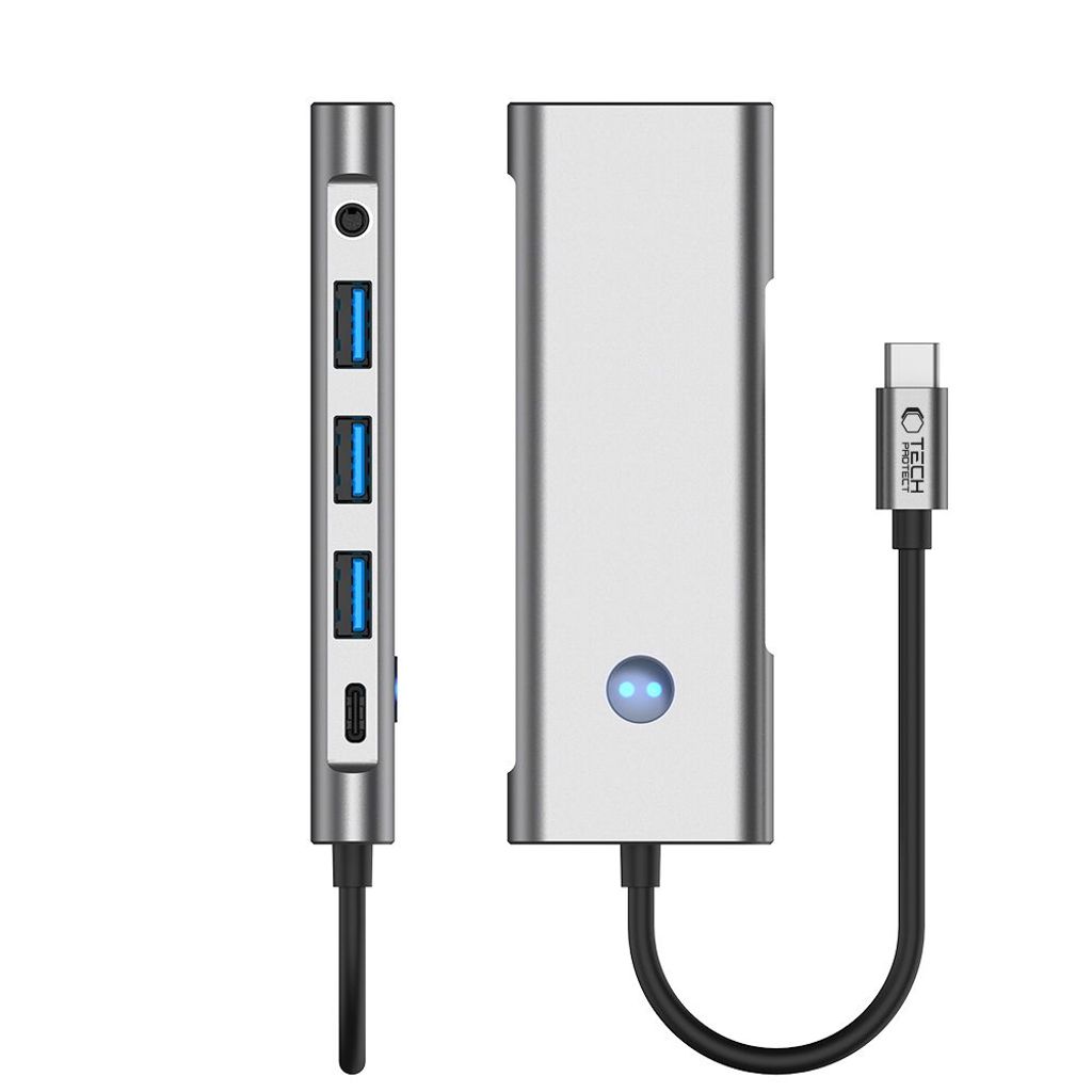 Tech-Protect HB04 HUB Adapter 9-i-1 USB-C gray