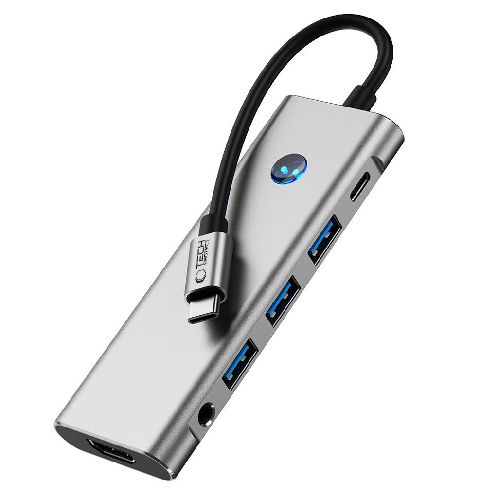 Tech-Protect HB04 HUB Adapter 9-i-1 USB-C gray