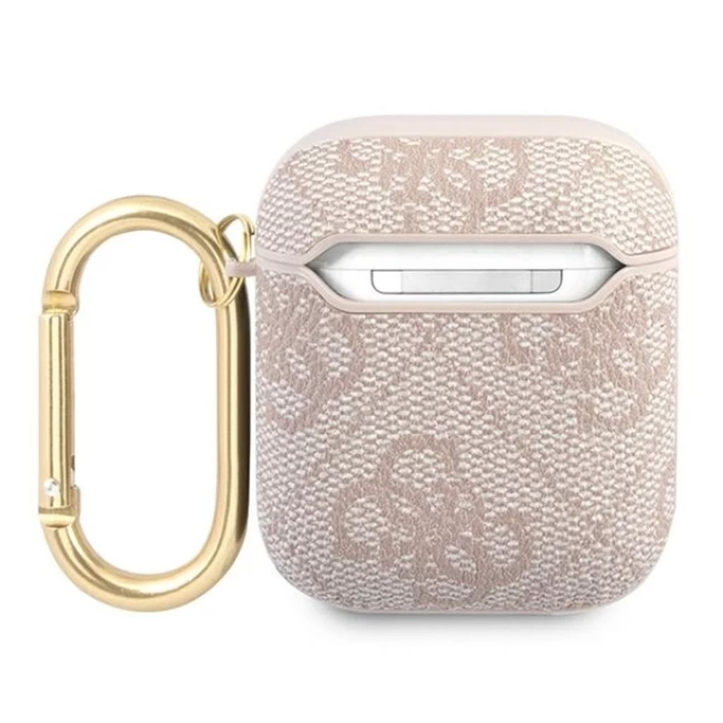 Guess 4G Script Etui till Airpods 1/2 - Lyserød