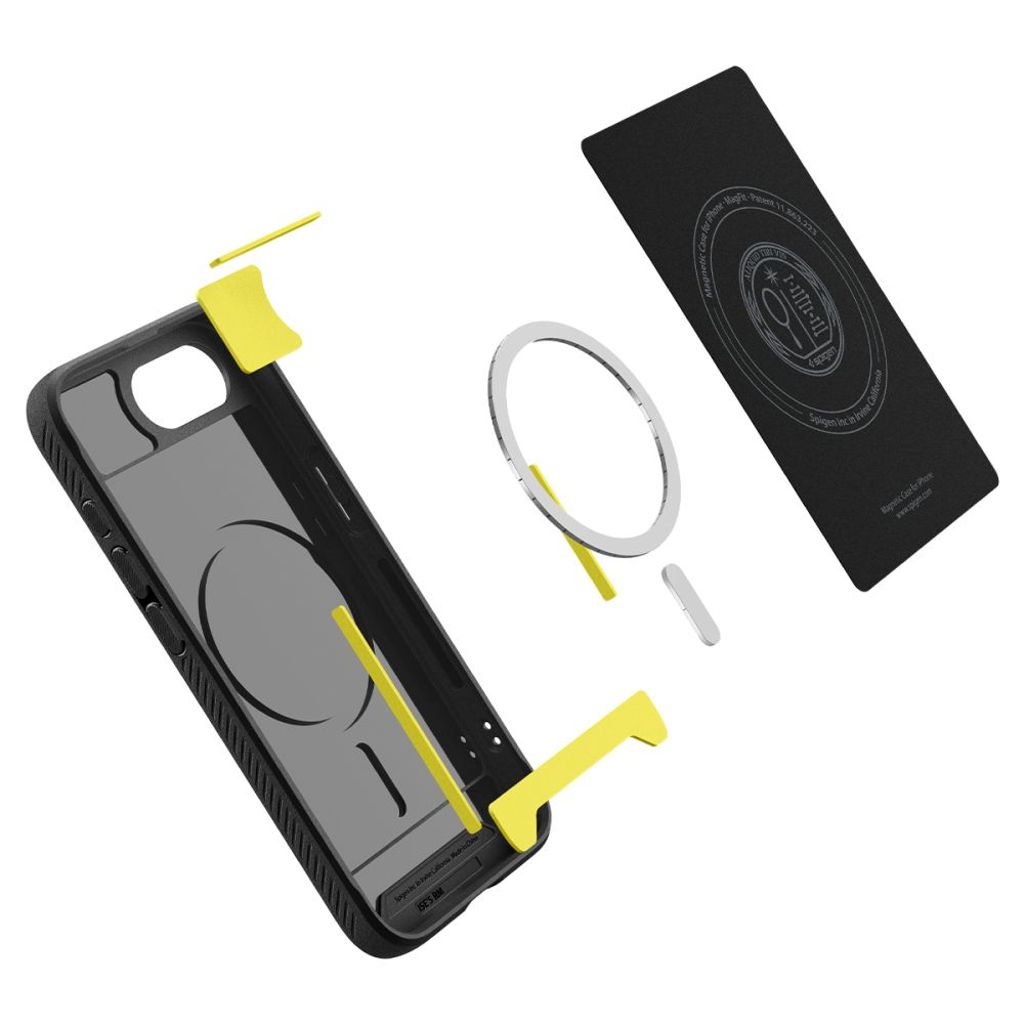 Spigen Rugged Armor MagSafe Kuori iPhone 16e - Musta