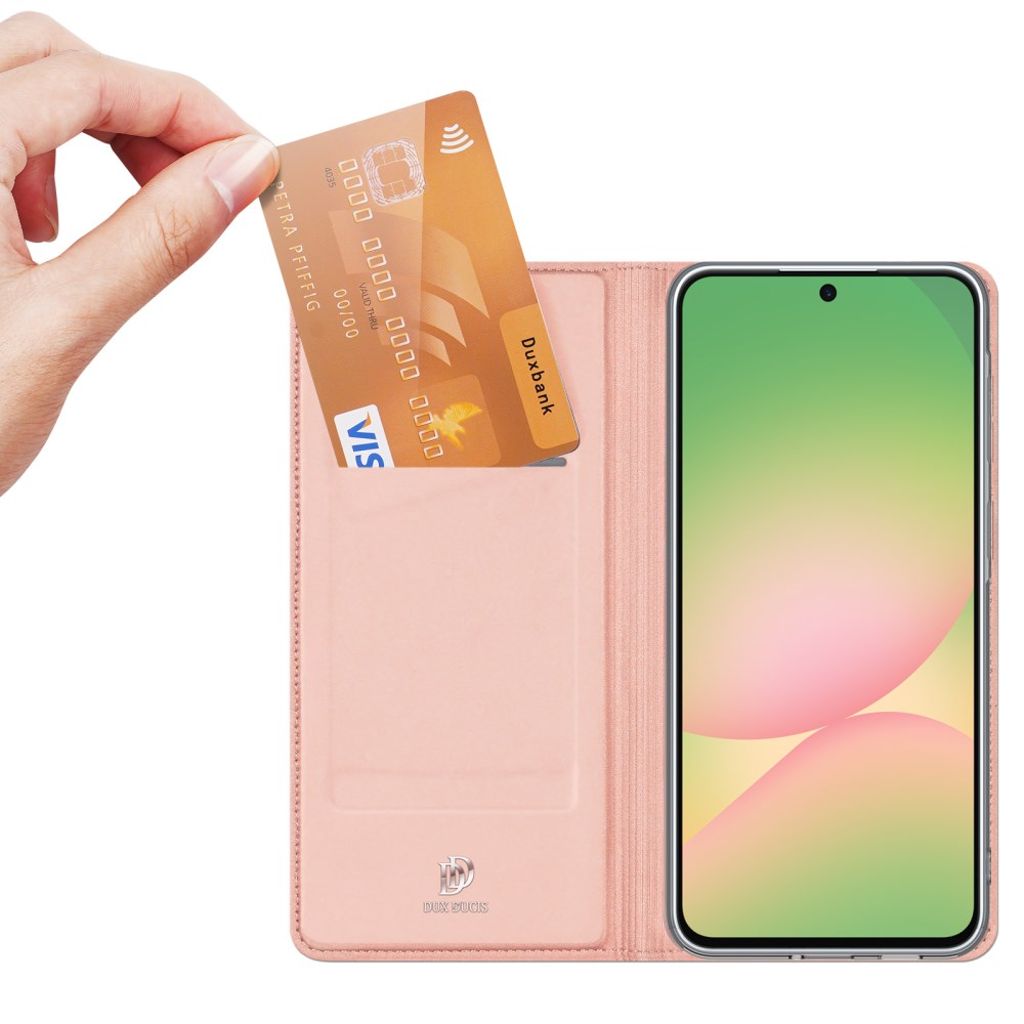 DUX DUCIS Samsung Galaxy A57 5G Lommeboketui Stativ Kortholder - Rosa