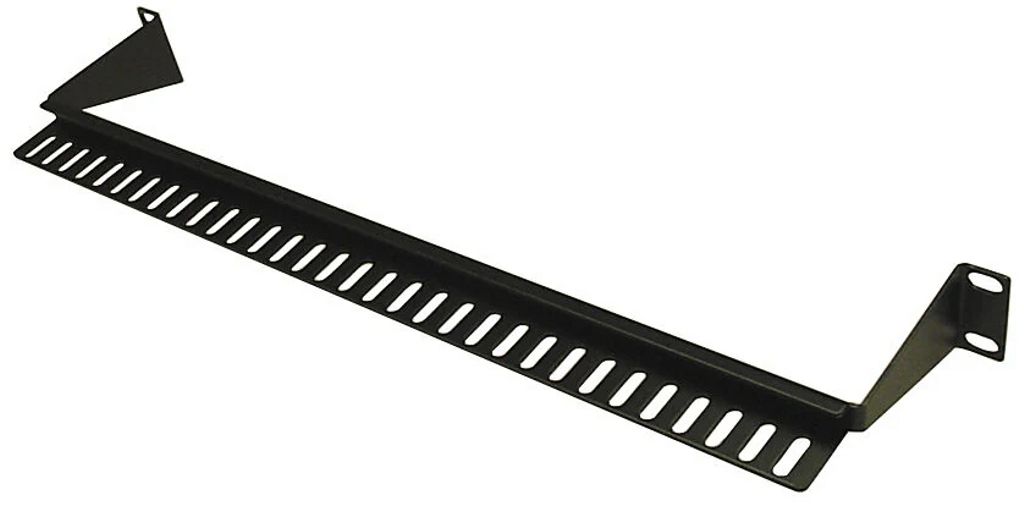 Deltaco kabelstøtte for 19" rackinstallasjon - svart