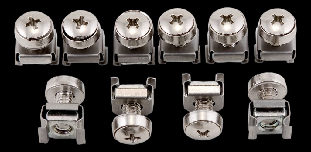 Deltaco M6 skruesæt stjerne til 19-tommer rack – 10-pak