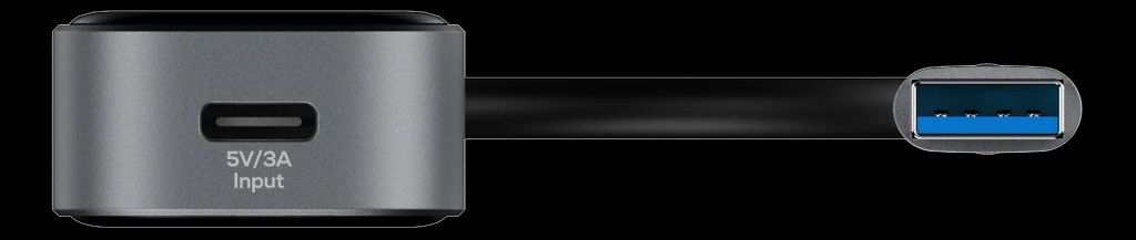 USB-A Hub, 5 Gbit/s, 4x USB-A - Transparent