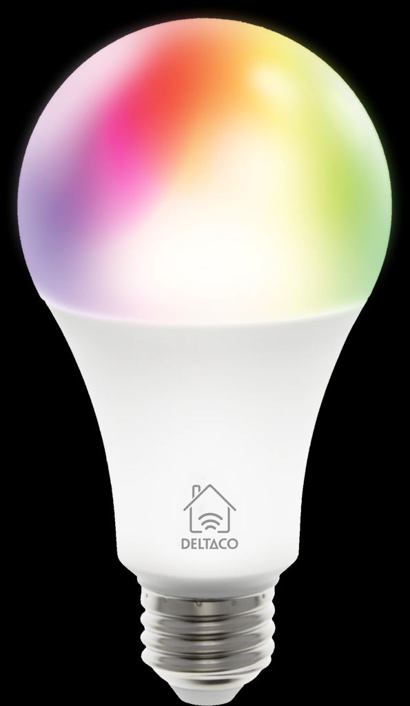 Deltaco smarte LED-pærer E27 RGB WiFi 9W 3-pakning