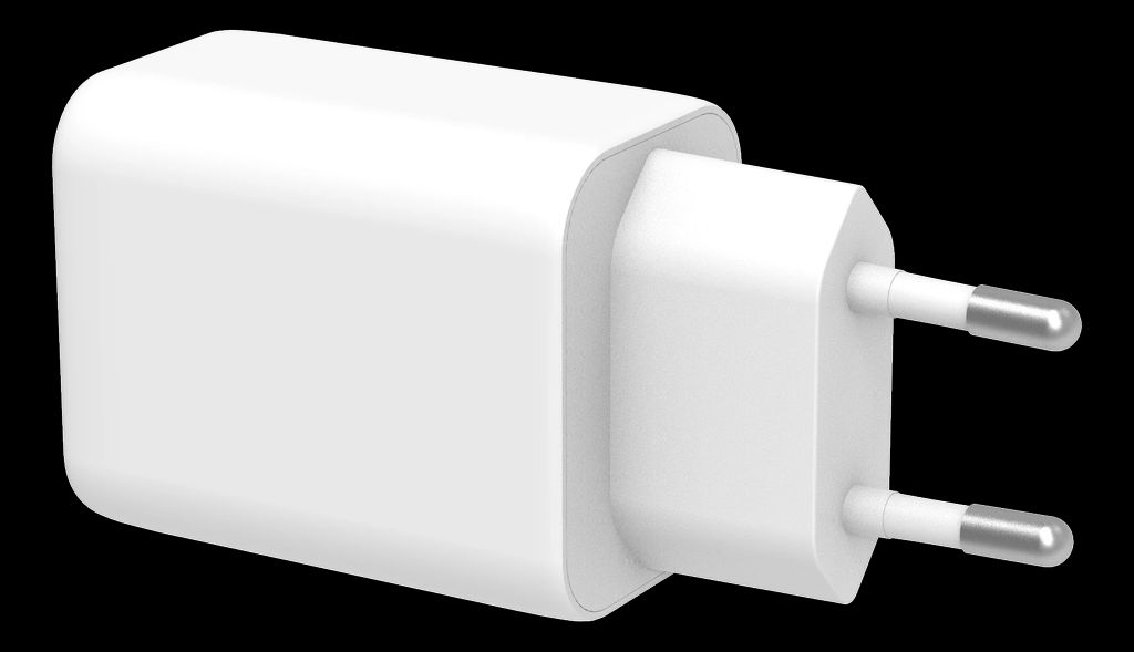 Deltaco USB-C GaN -seinälaturi 67W – Valkoinen