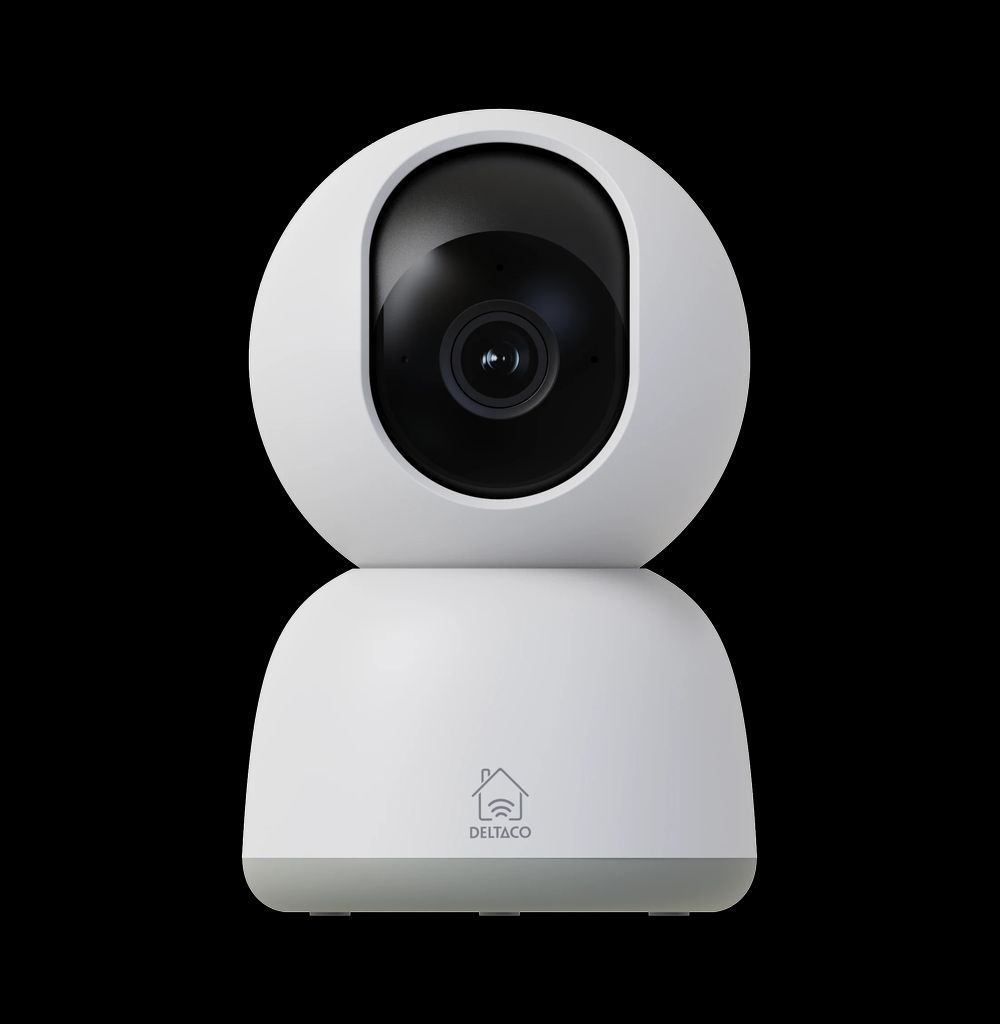 DELTACO SMART HOME WiFi-sisäkamera panorointi- ja kallistustoiminnolla - valkoinen