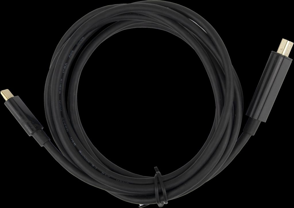 Deltaco USB-C till miniDisplayPort-kabel 4K UHD guldbelagd 1m – svart