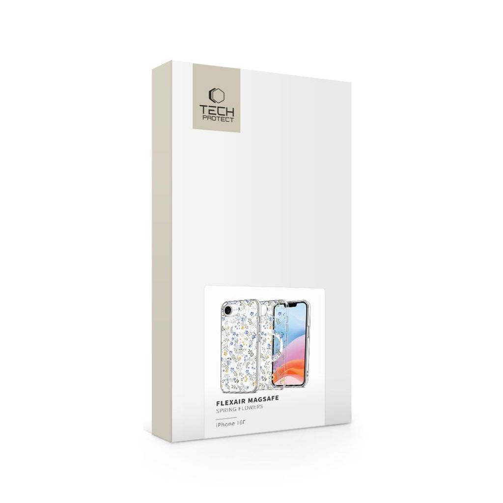 Tech-Protect FlexAir MagSafe Deksel til iPhone 16e - Tusenfryd med blader