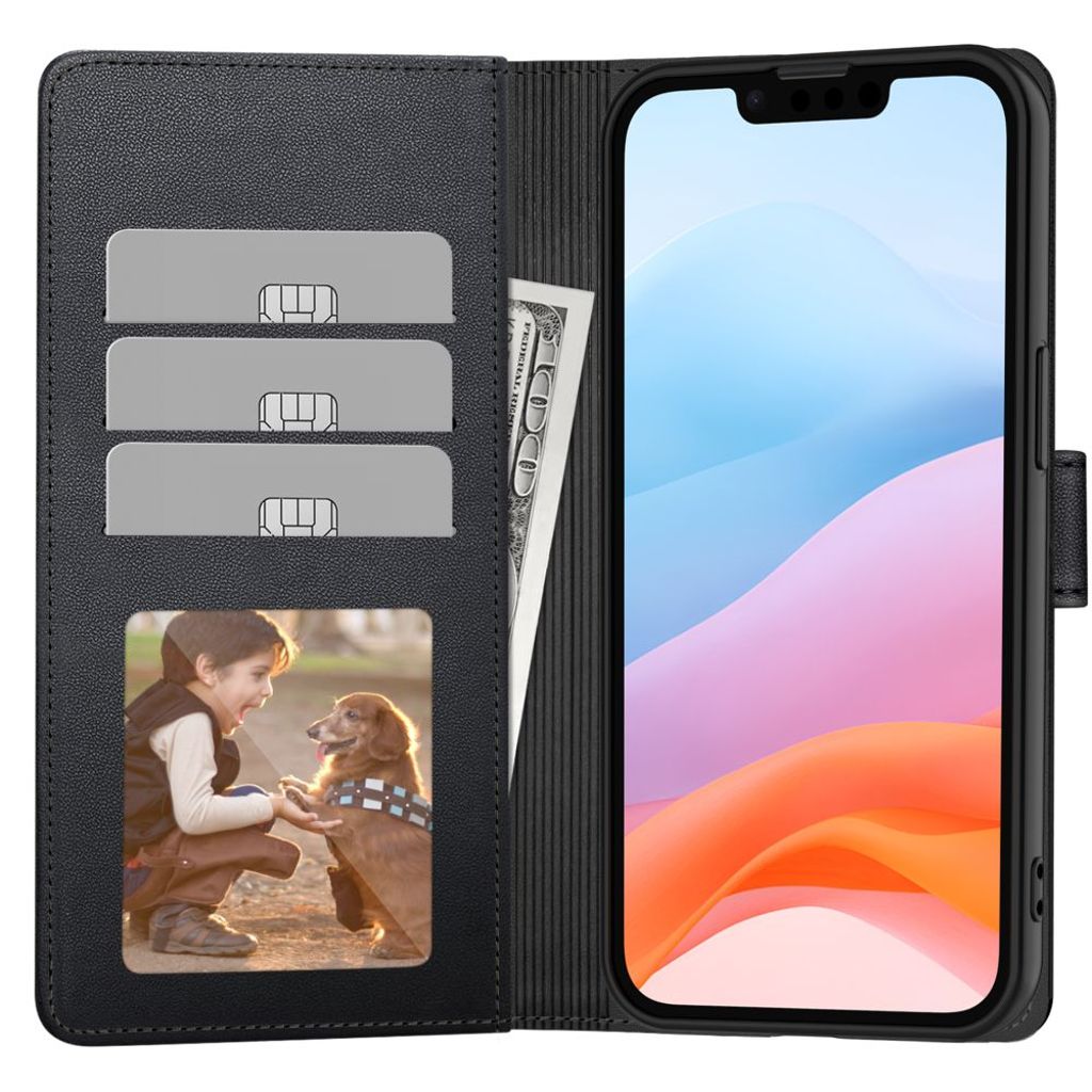 Tech-Protect Wallet Etui til iPhone 16e - Matte Black
