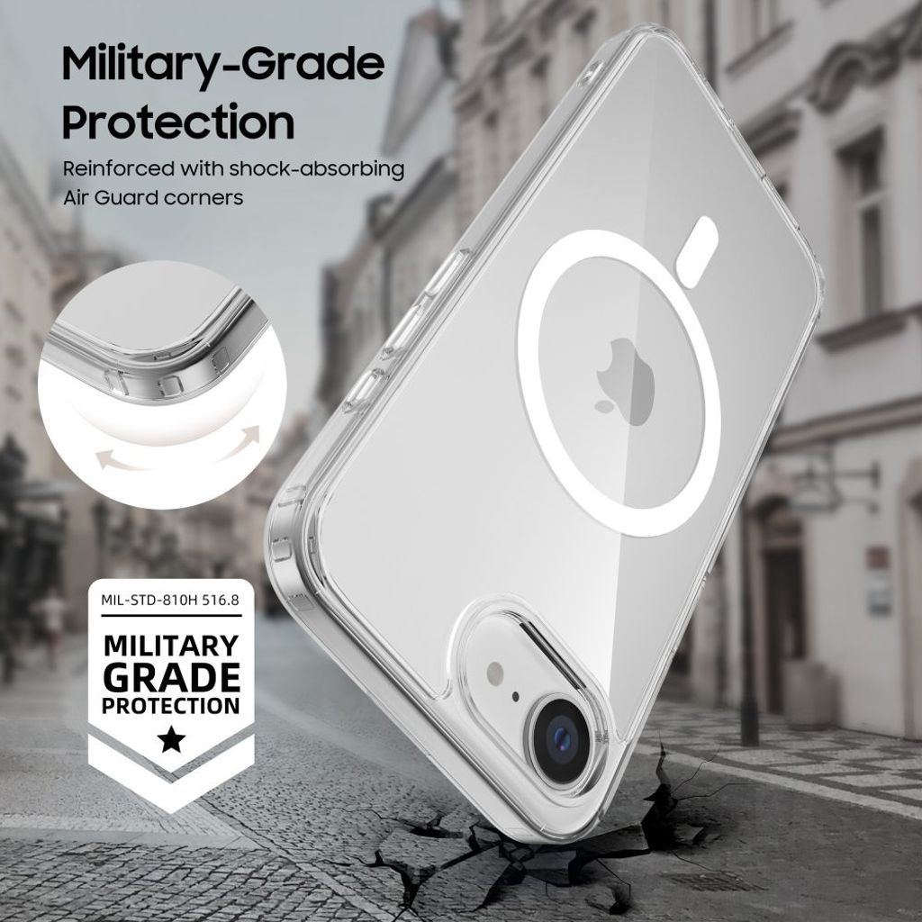 Tech-Protect FlexAir Hybrid MagSafe Deksel til iPhone 16e - Gjennomsiktig