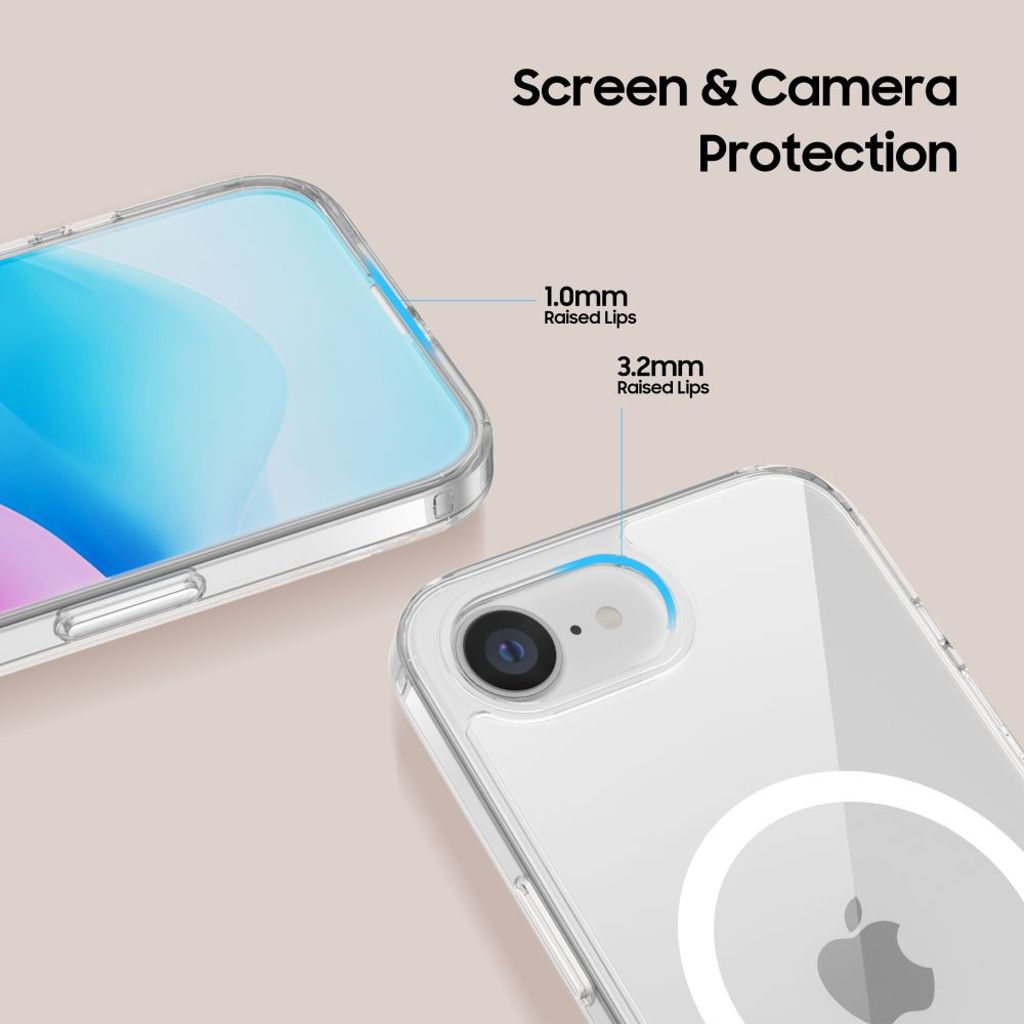 Tech-Protect FlexAir Hybrid MagSafe Deksel til iPhone 16e - Gjennomsiktig