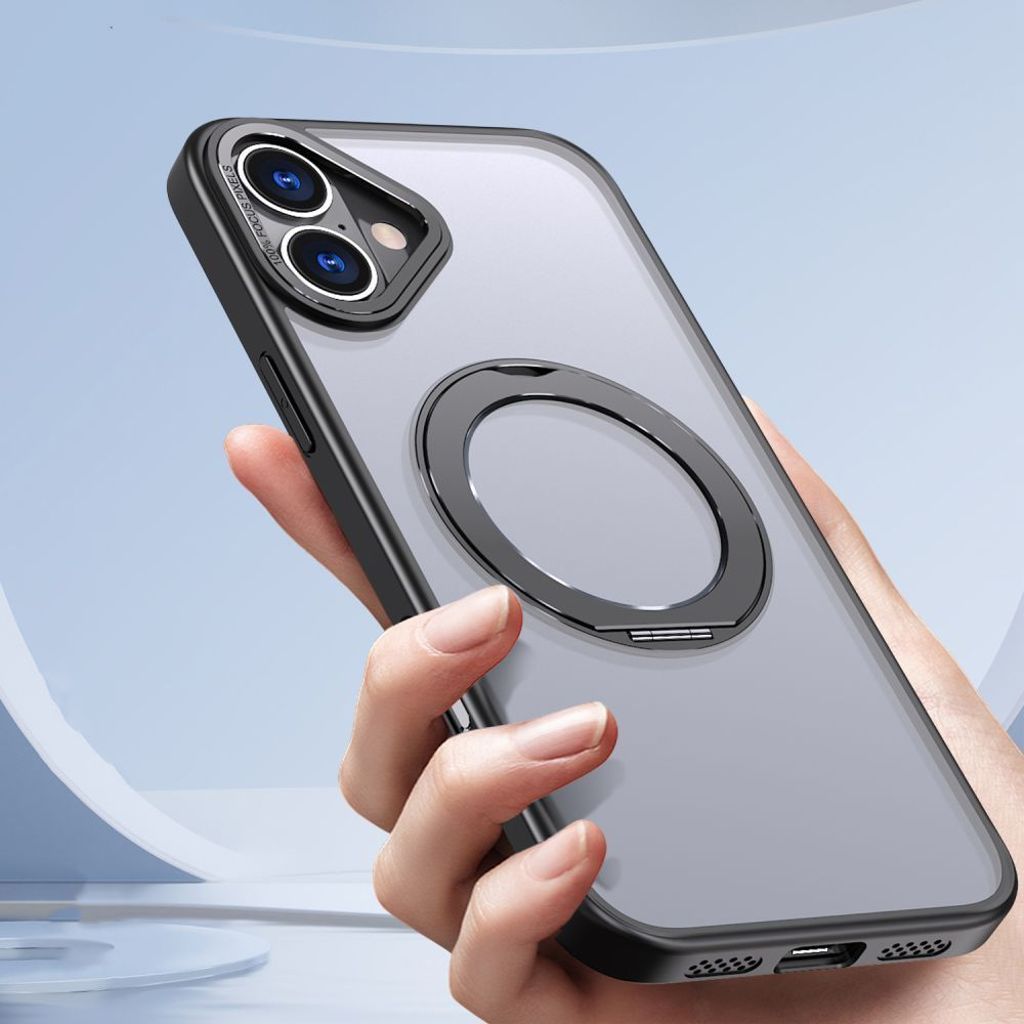 Tech-Protect MagRing MagSafe Deksel til iPhone 16e - Matte Black