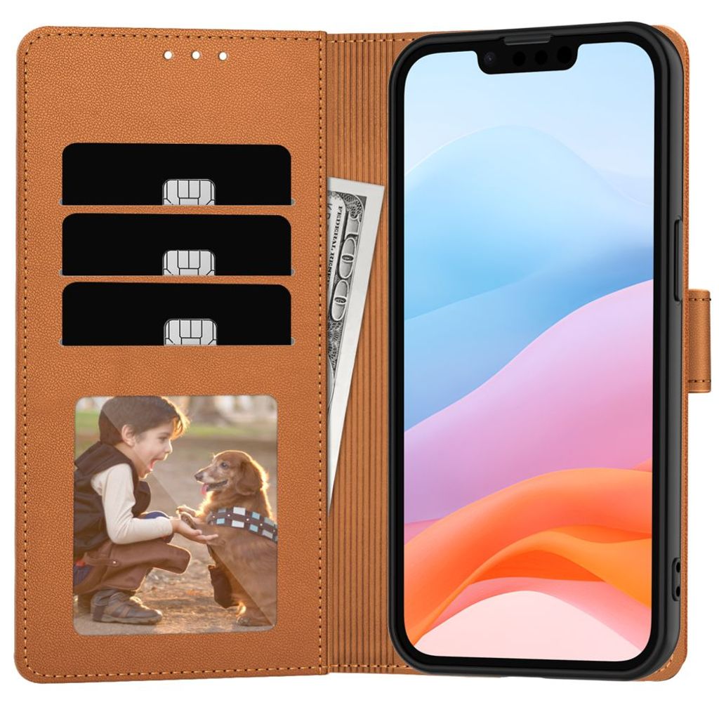 Tech-Protect Wallet Etui til iPhone 16e - Brun