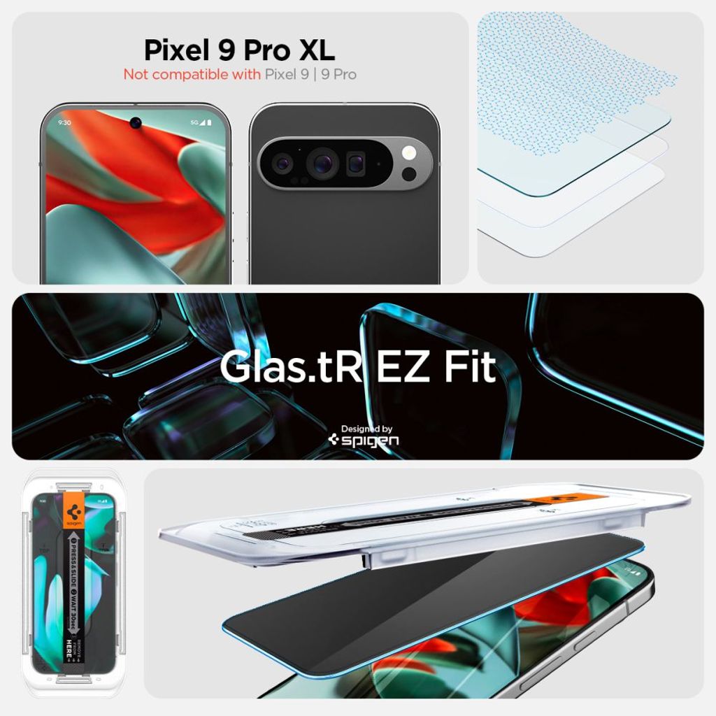 Spigen Glas.TR Ez Fit Privacy 2-pack Skjermbeskytter til Google Pixel 9 Pro XL