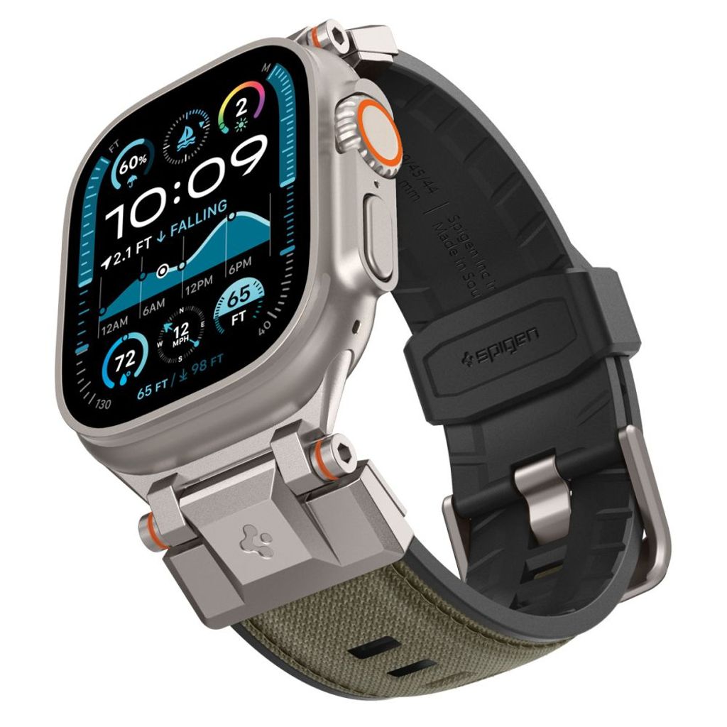 Spigen DuraPro Armor Kellonranneke Apple Watch 44/45/46/49mm - Vihreä