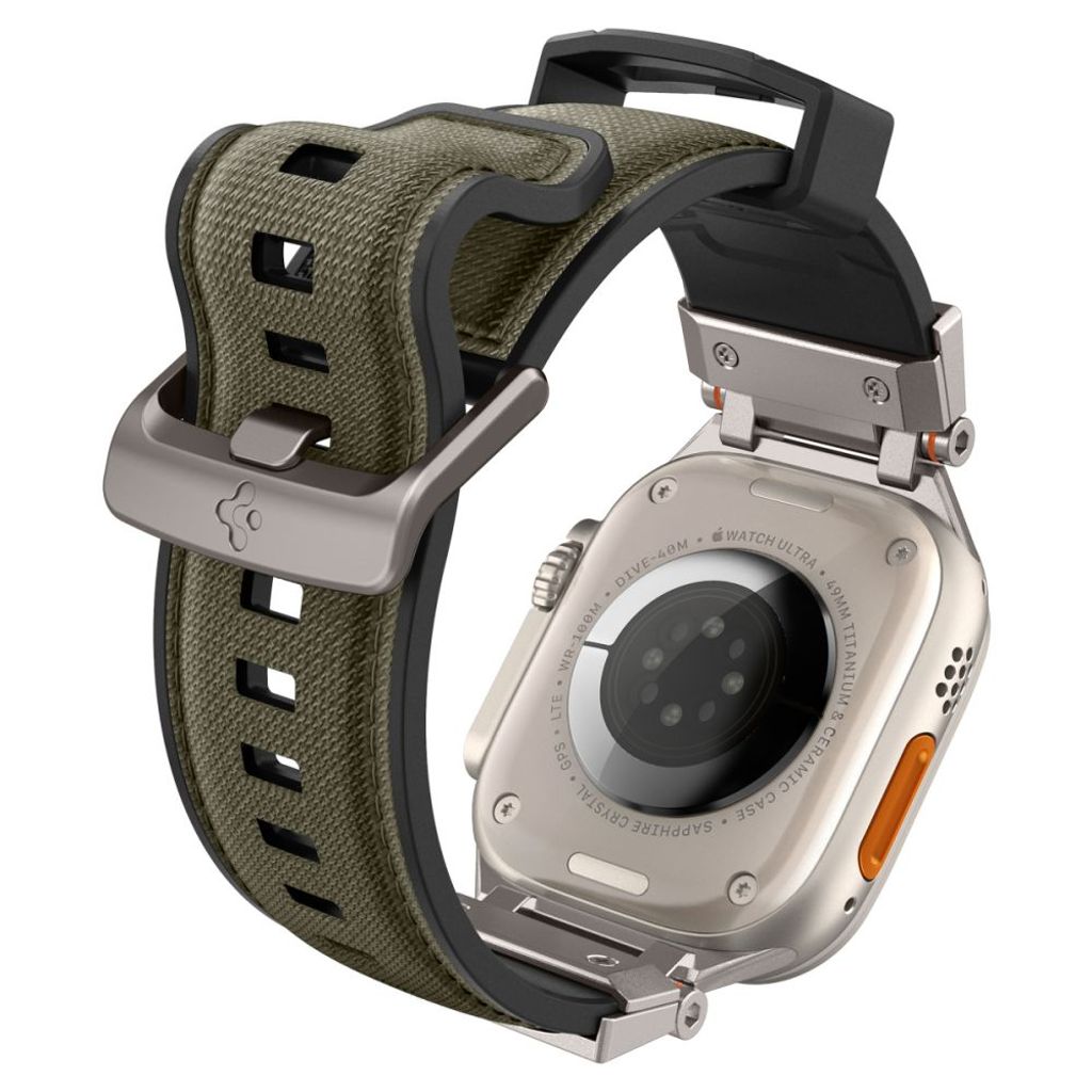 Spigen DuraPro Armor Kellonranneke Apple Watch 44/45/46/49mm - Vihreä