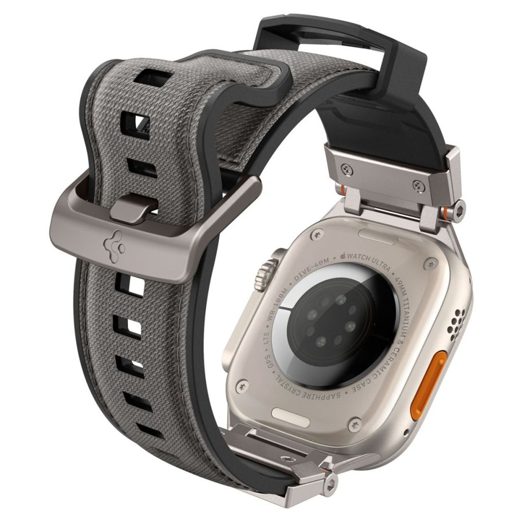 Spigen DuraPro Armor Kellonranneke Apple Watch 44/45/46/49mm - Harmaa