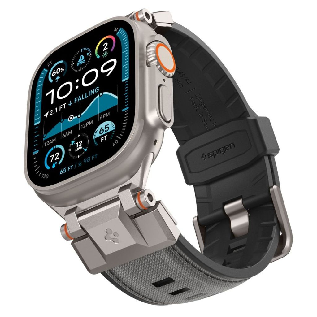 Spigen DuraPro Armor Kellonranneke Apple Watch 44/45/46/49mm - Harmaa