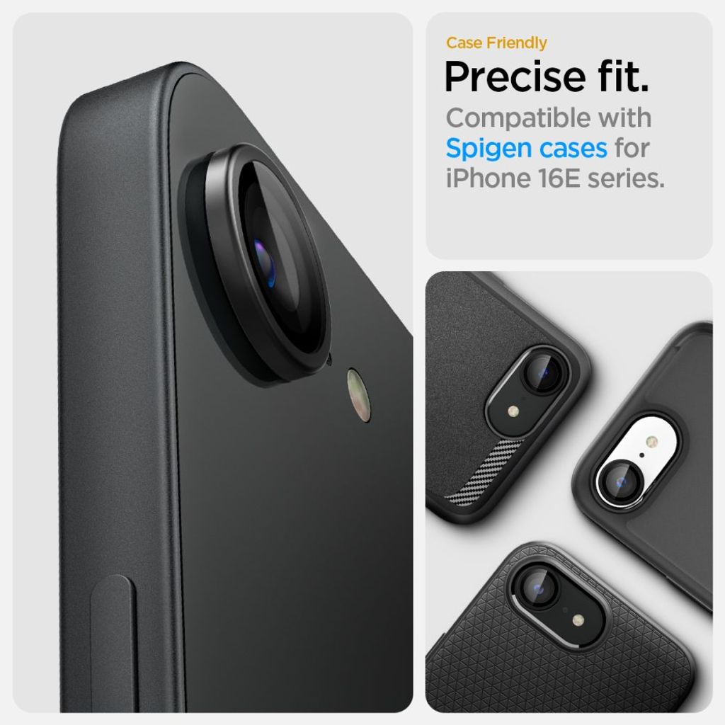 Spigen Optik Pro GLAS.TR "Ez Fit" 2-pack Linsebeskytter til iPhone 16e