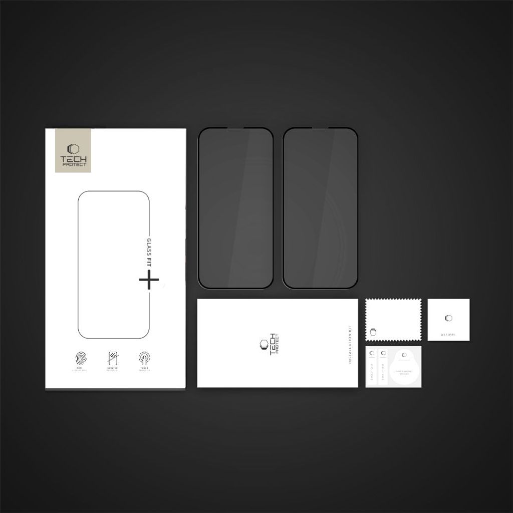 Tech-Protect Glass Fit+ Näytönsuoja 2-pakkaus till iPhone 17e/16e/14/13 Pro/13