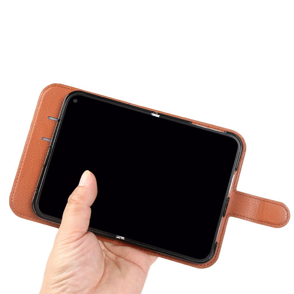 iPhone Duo Lompakkokotelo PU-nahka - Ruskea
