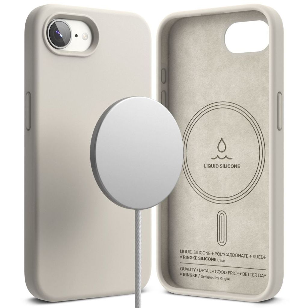 Ringke Silicone Magsafe Deksel til iPhone 16e - Beige