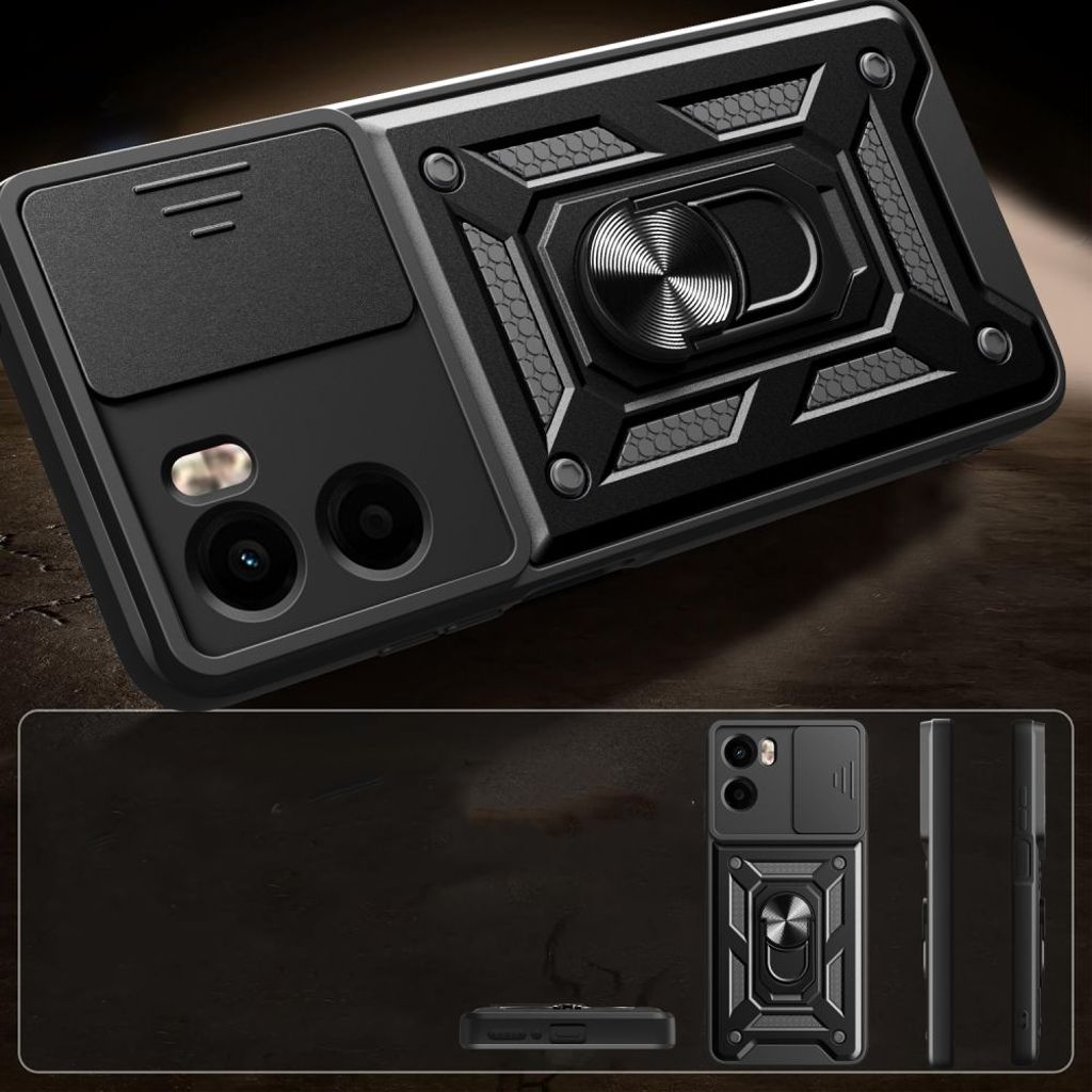 Tech-Protect CamShield Pro Skal till Motorola Moto G05 / E15 - Svart