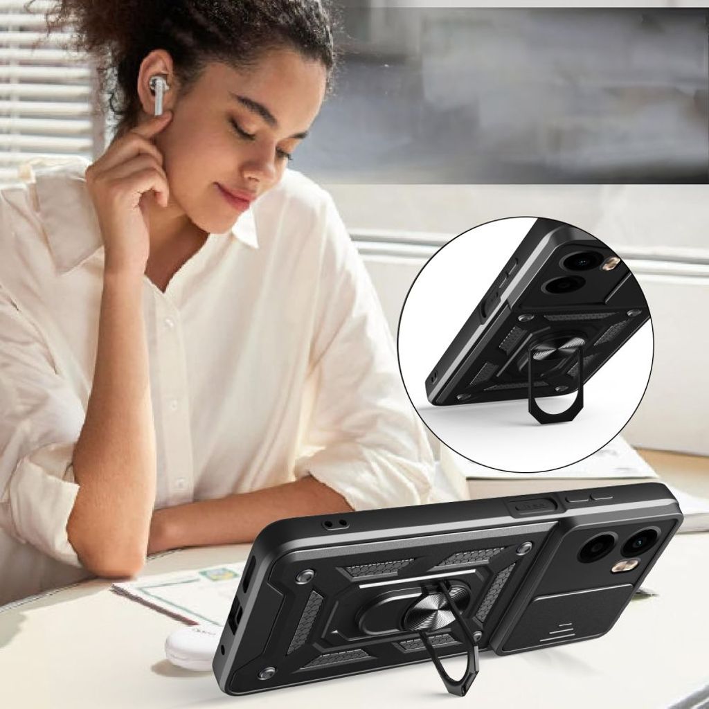 Tech-Protect CamShield Pro Skal till Motorola Moto G05 / E15 - Svart