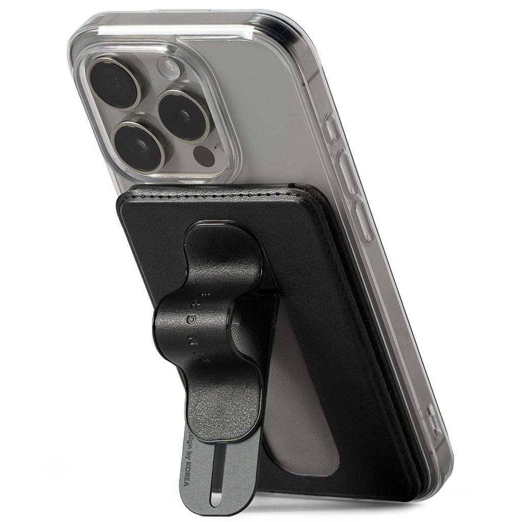 Ringke Slide Grip MagSafe -lompakko ja teline - musta