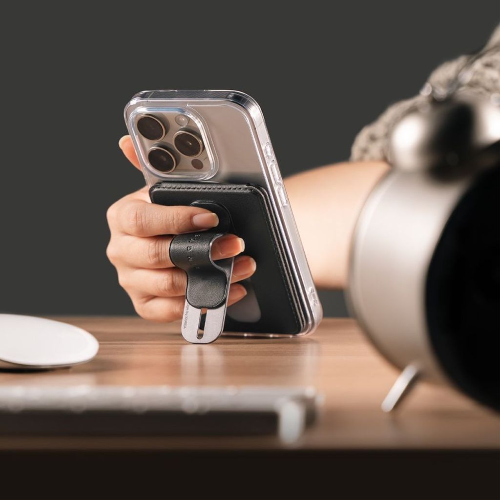 Ringke Slide Grip MagSafe -lompakko ja teline - musta