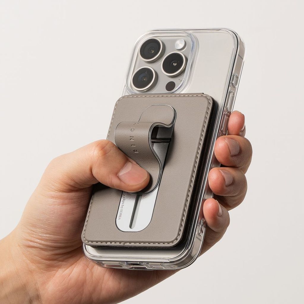 Ringke Slide Grip MagSafe -lompakko ja teline - musta