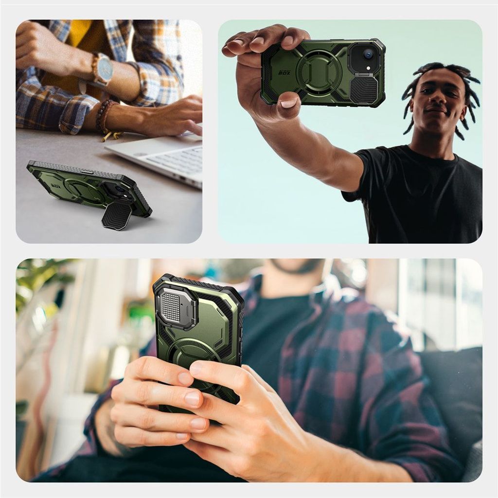 Supcase IBLSN Armorbox MagSafe Cover til iPhone 16e - Olivengrøn