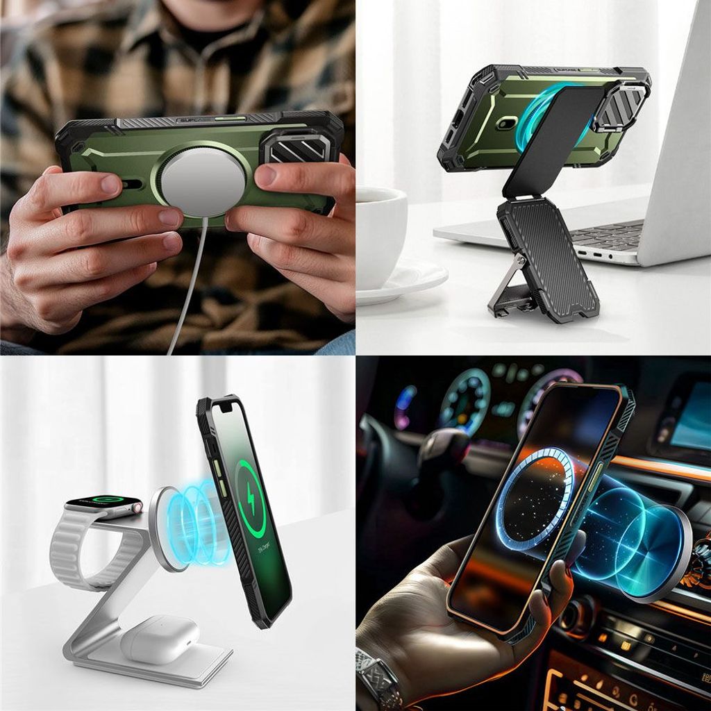 Supcase UB XT MagSafe Cover til iPhone 16e - Olivengrøn