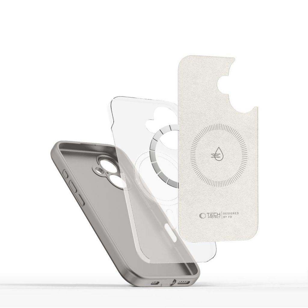 Tech-Protect Liquid Silicone MagSafe Deksel til iPhone 16e - Grå